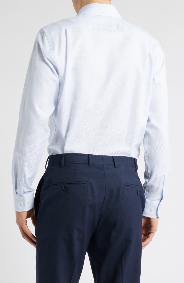 Nordstrom Premium Non-Iron Trim Fit Dress Shirt, Alternate, color, Blue Dash Stripe