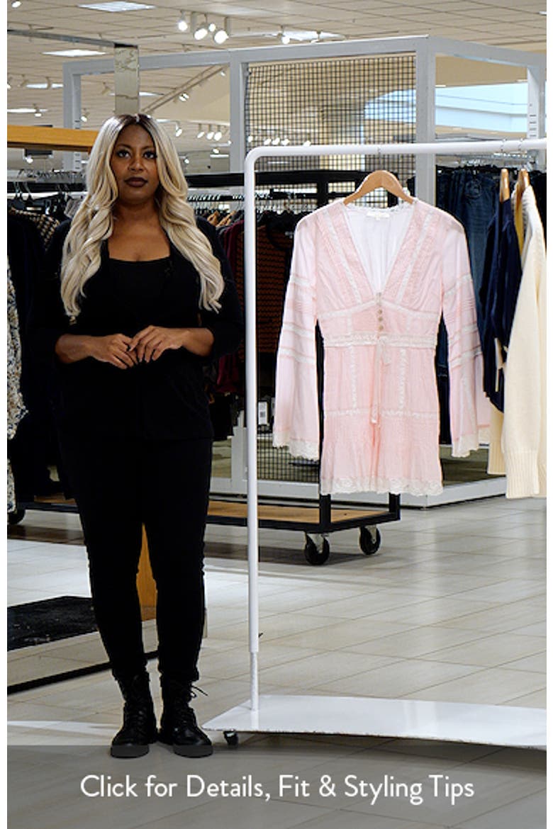 Kinsale Lace Trim Long Sleeve Minidress video