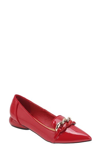Ninety Union Mira Pointed Toe Flat In Red