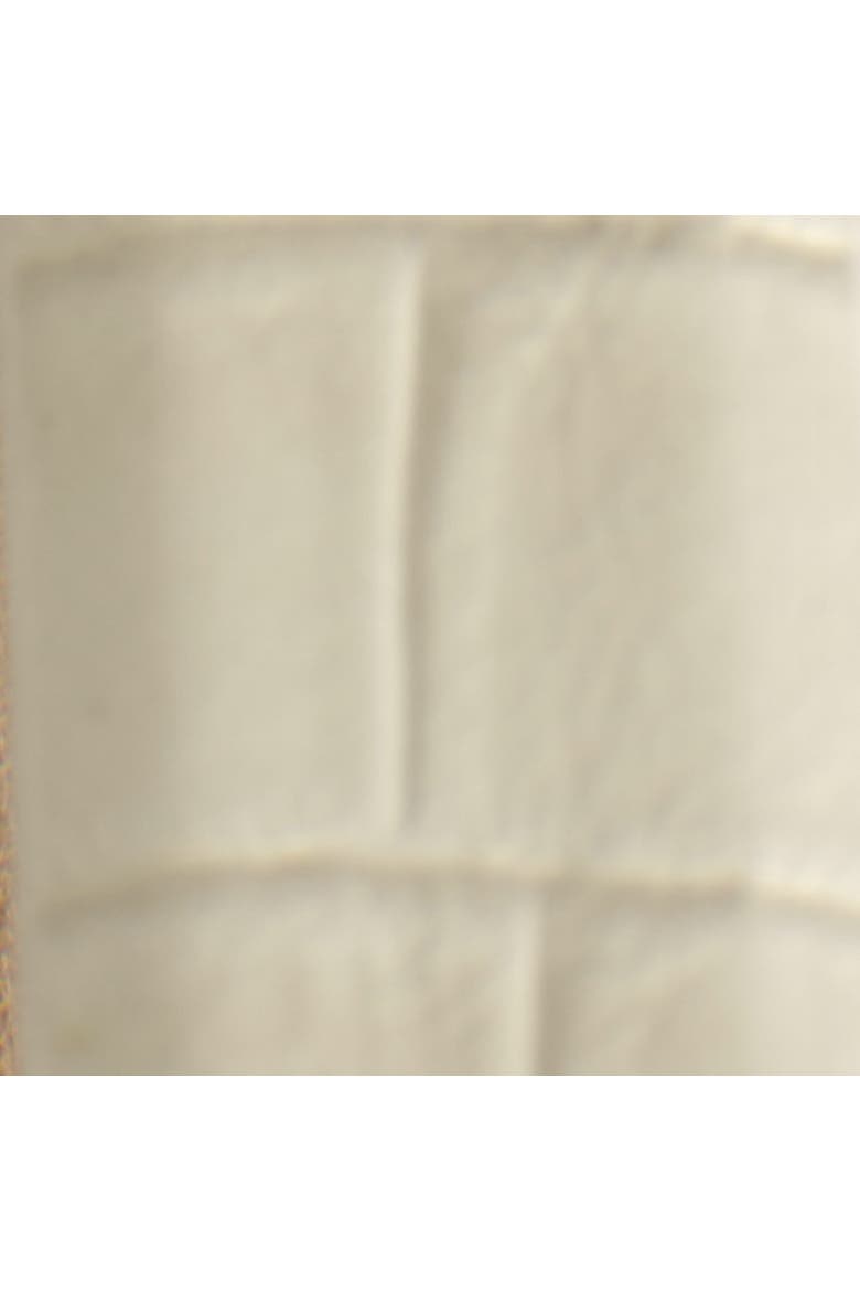 Elongated-buckle Leather Belt, Alternate, color, IVORY / CROC EFFECT