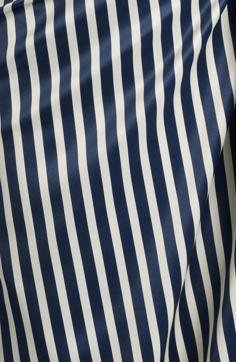 Sam Edelman Long Sleeve Stripe Wrap Dress, Alternate, color, Navy