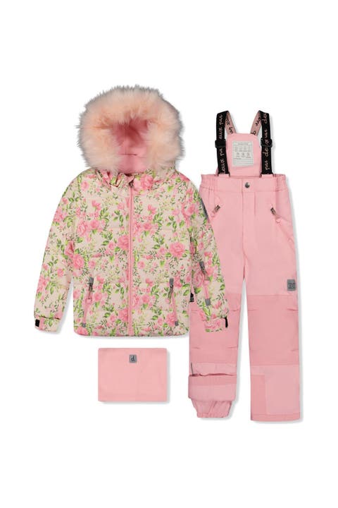 Play Mini Flower Jacket & Reinforced Pants Two Piece Snowsuit