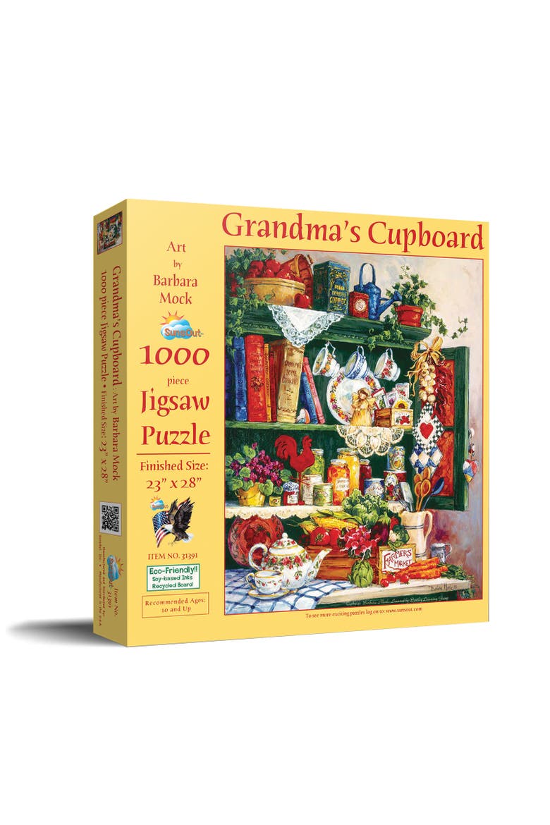 Grandma's Cupboard 1000 piece Jigsaw Puzzle for Adults, Main, color, Multicolor