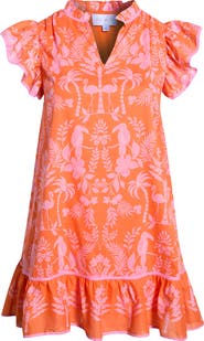 SUGARLIPS Davina Tropical Print Shift Minidress