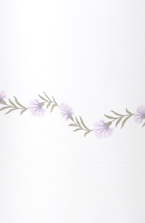 Matouk Daphne Linen Shower Curtain In Lilac