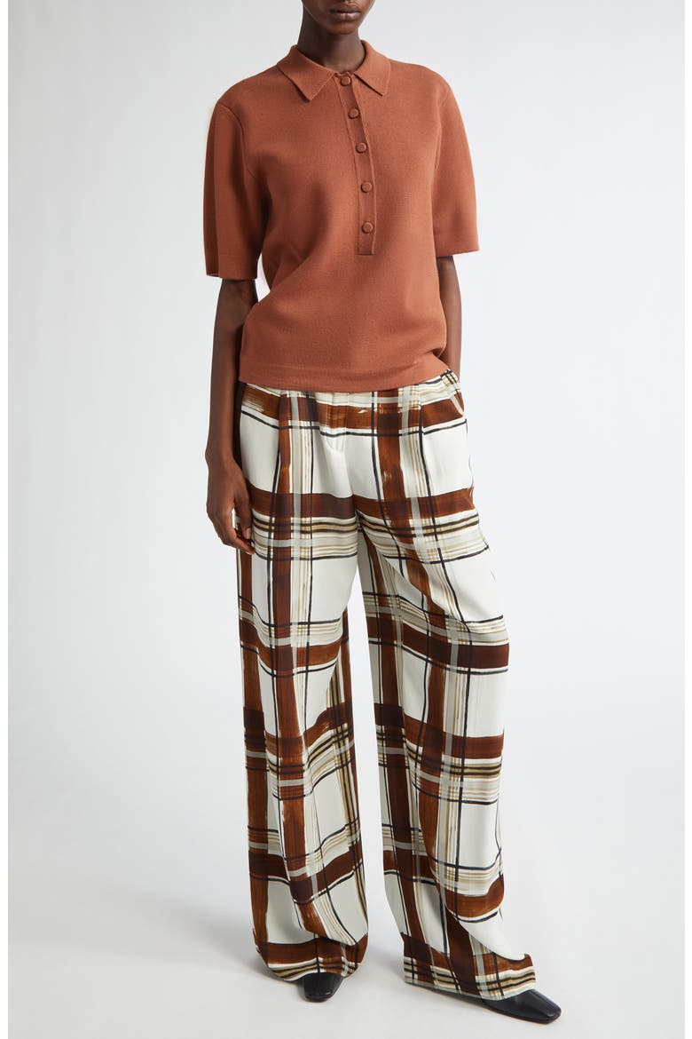 Toamsa Merino Wool Polo Sweater, Alternate, color, LIGHT RUST