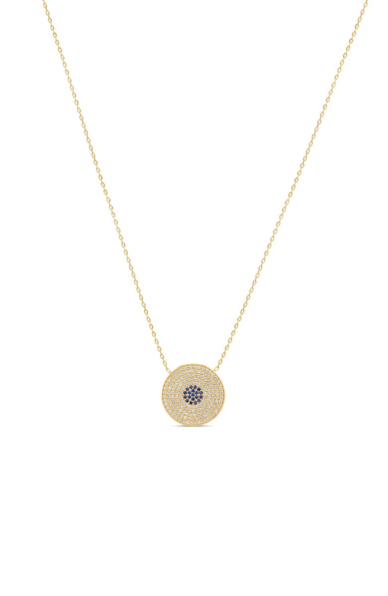 SHYMI Round Pavé Evil Eye Pendant Necklace, Main, color, 