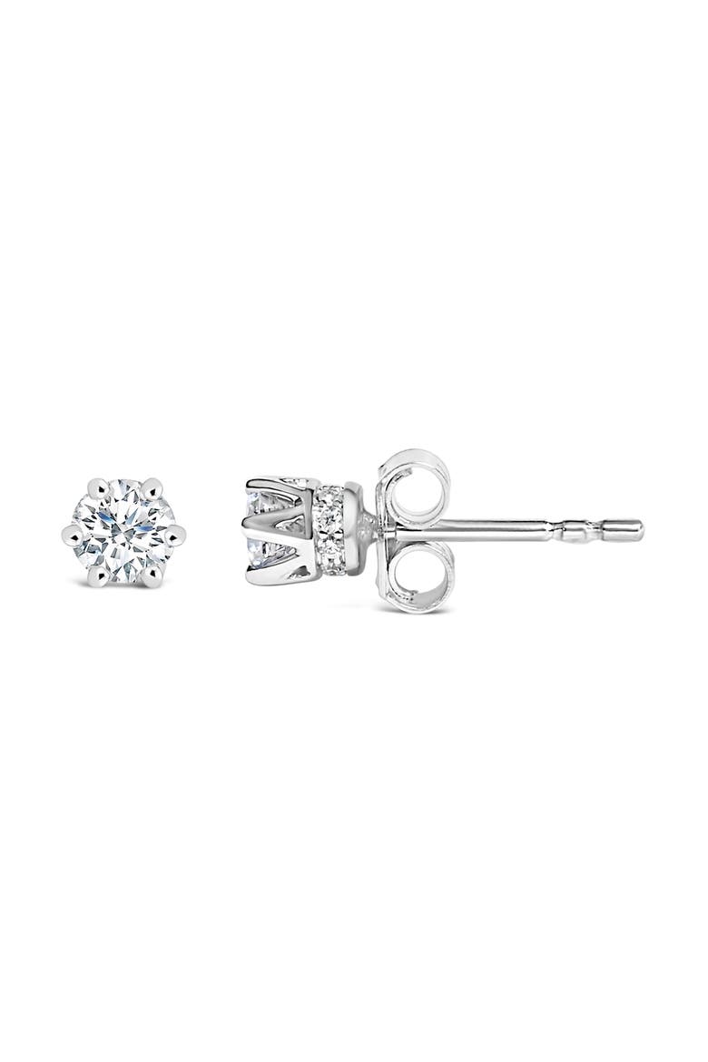 14K White Gold 1/2 Cttw Lab-Grown Diamond Stud Earrings, Alternate, color, White