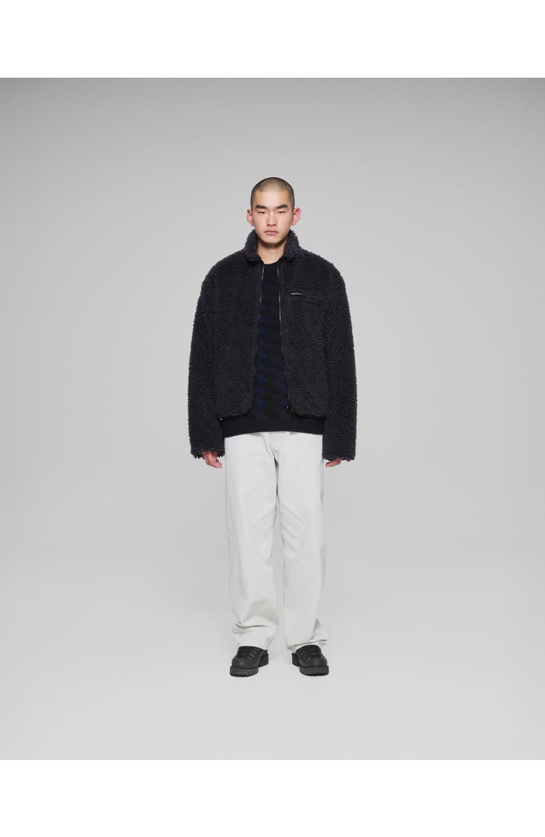 vowels Fleece Jacket, Alternate, color, Charcoal