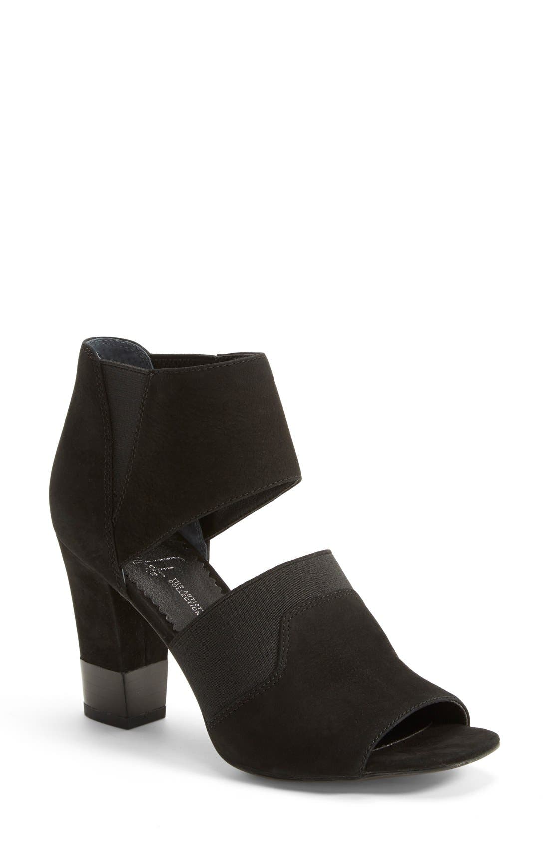 'Brass' Sandal, Main, color, BLACK NUBUCK LEATHER