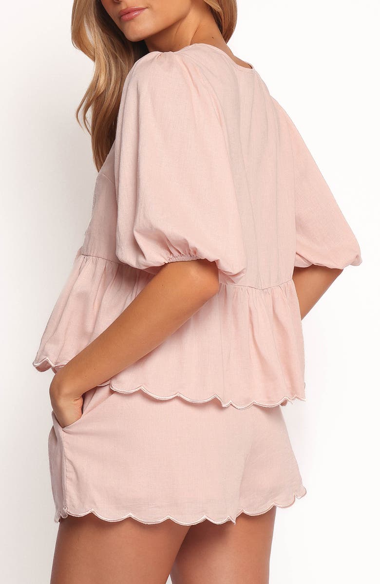 Petal & Pup Zarie Scalloped Top & Shorts Set, Alternate, color, Light Pink