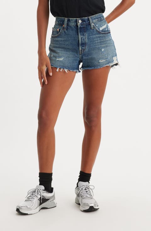 501® Original High Waist Cutoff Denim Shorts (The Future is Now)