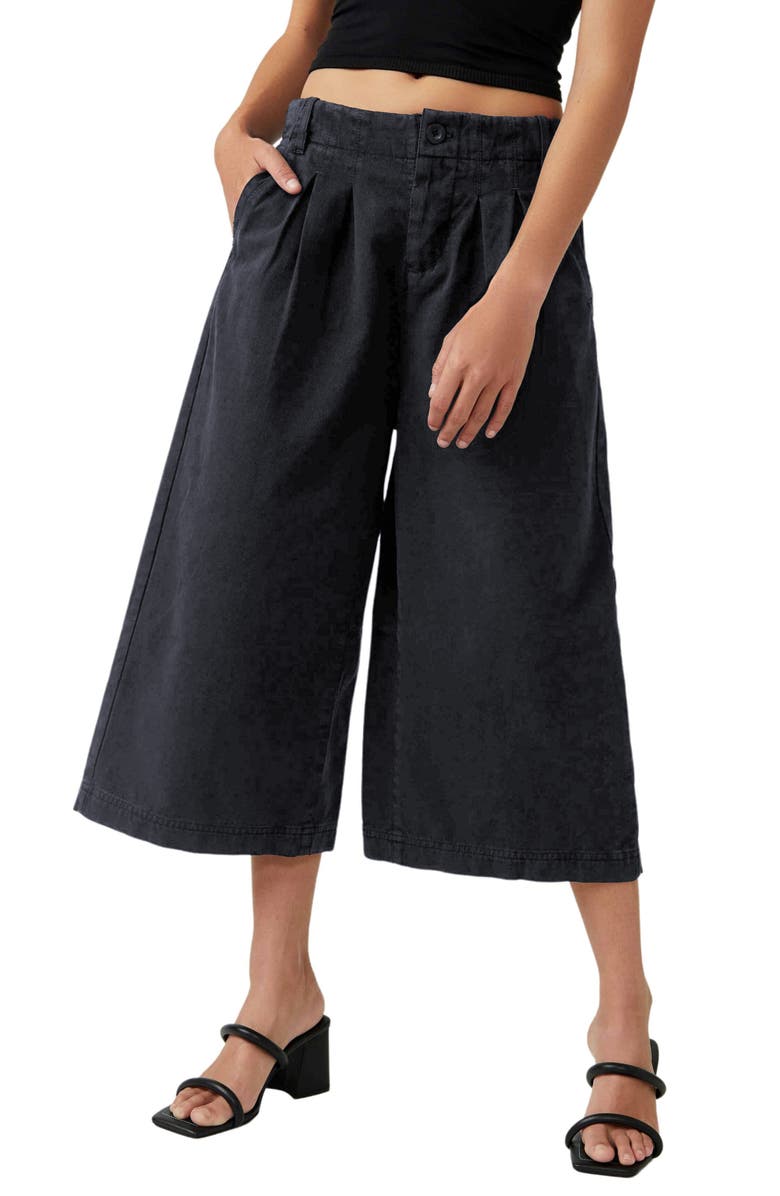 Free People Hard Rain Culottes, Main, color, 