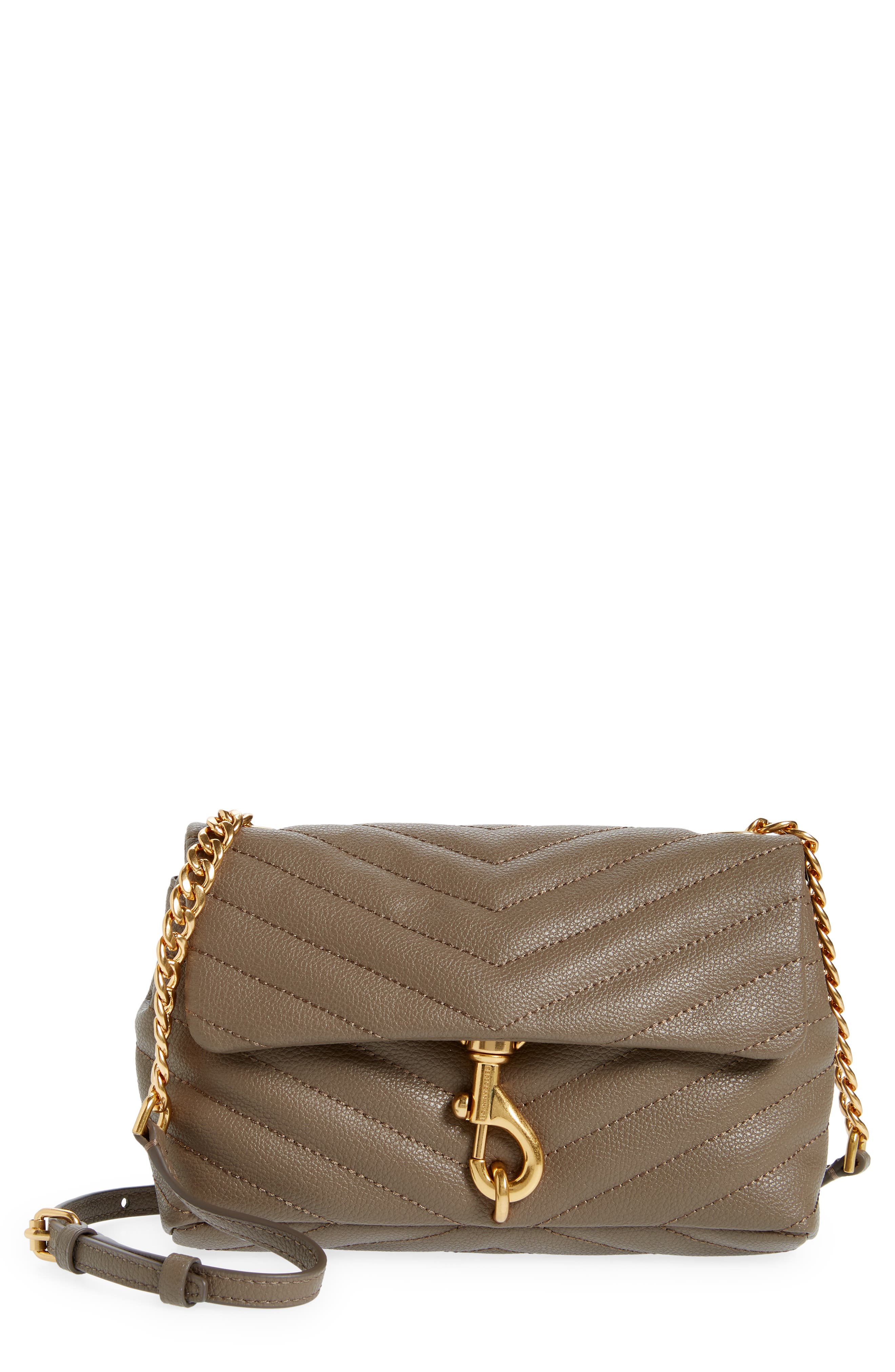 Edie Quilted Leather Crossbody Bag, Main, color, DEEP TAUPE