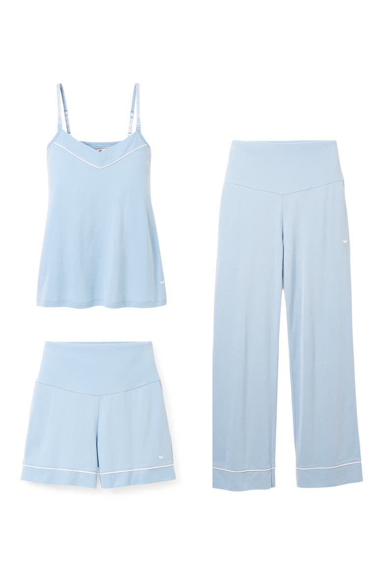 3-Piece Cotton Maternity Set, Main, color, PERIWINKLE