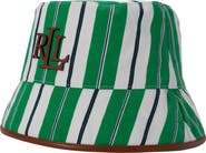 Lauren Ralph Lauren Stripe Canvas Bucket Hat