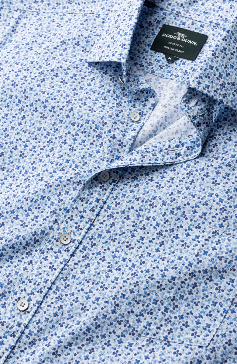 Rodd & Gunn Charlcott Floral Short Sleeve Button-Up Shirt, Alternate, color, Ocean