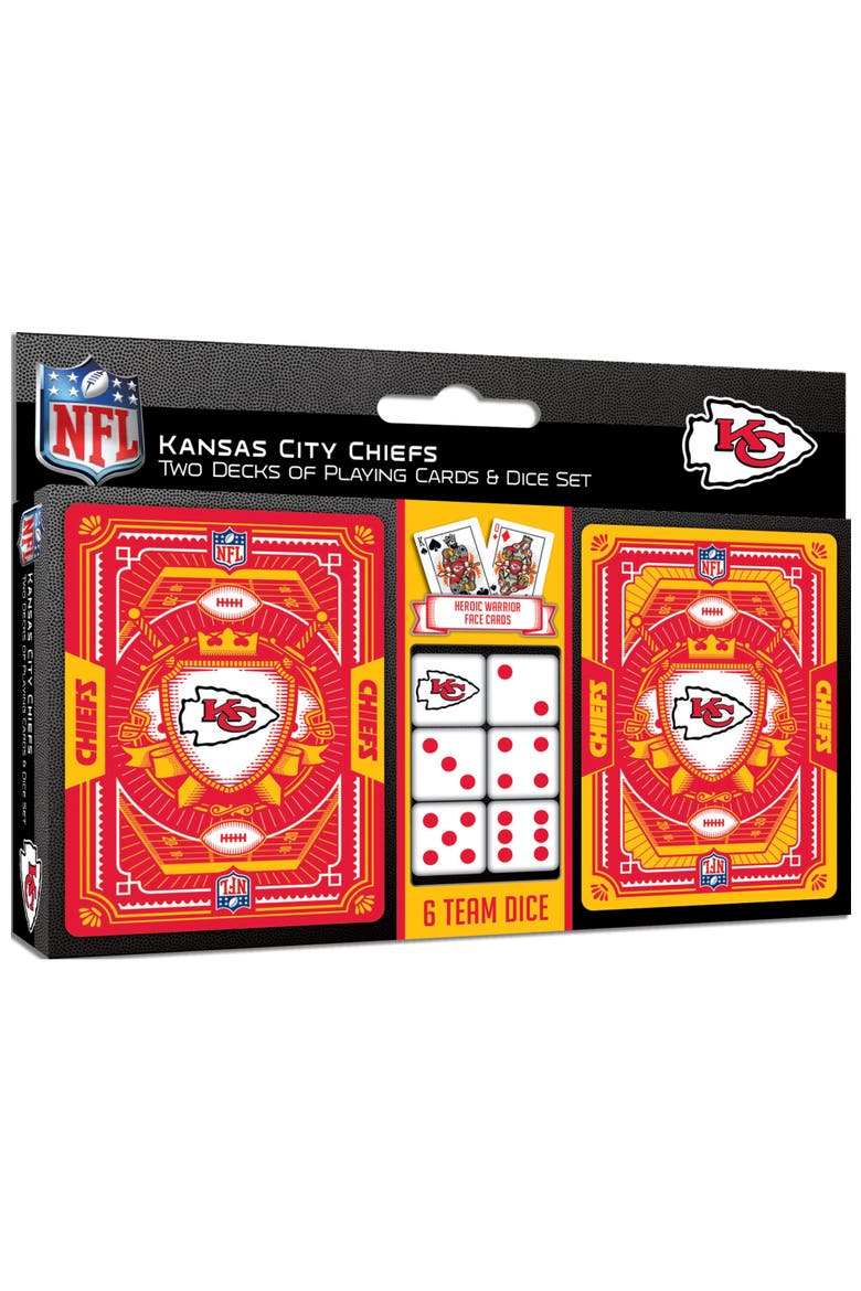 Kansas City Chiefs Playing Cards & Dice, Main, color, Multicolor