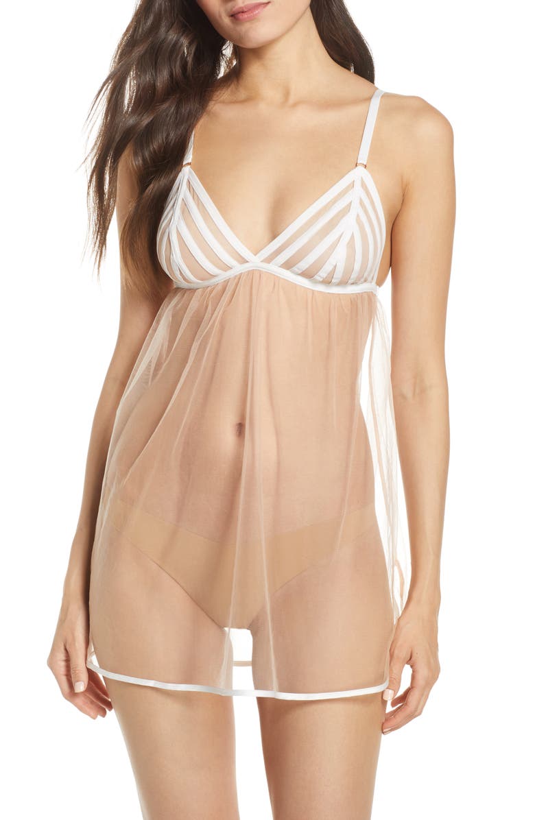 Bluebella London Sheer Chemise, Main, color,