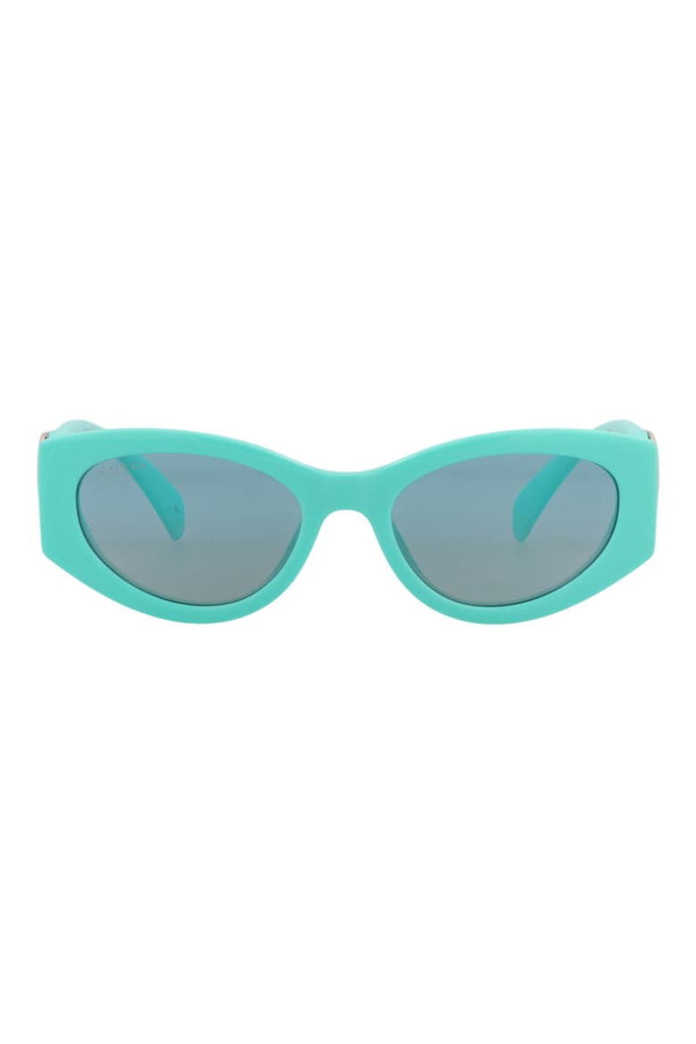 54mm Modified Cat Eye Sunglasses, Main, color, LIGHT BLUE