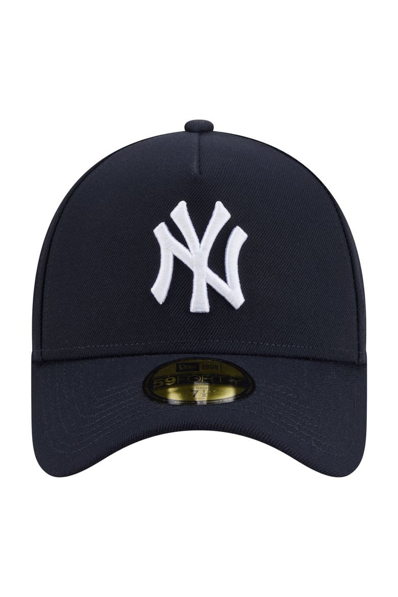Men's New Era  Navy New York Yankees A-Frame 59FORTY Fitted Hat, Alternate, color, Navy