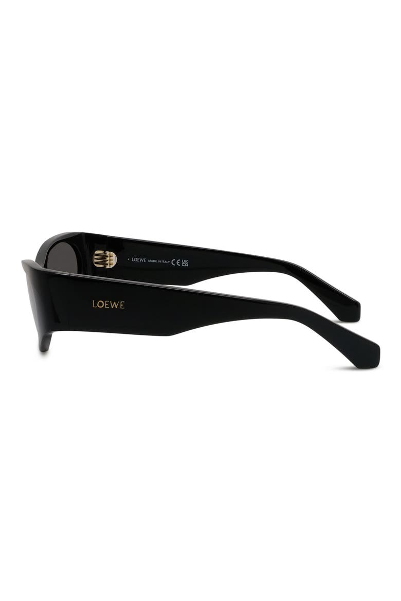 Signature 53mm Cat Eye Sunglasses, Alternate, color, SHINY BLACK / SMOKE