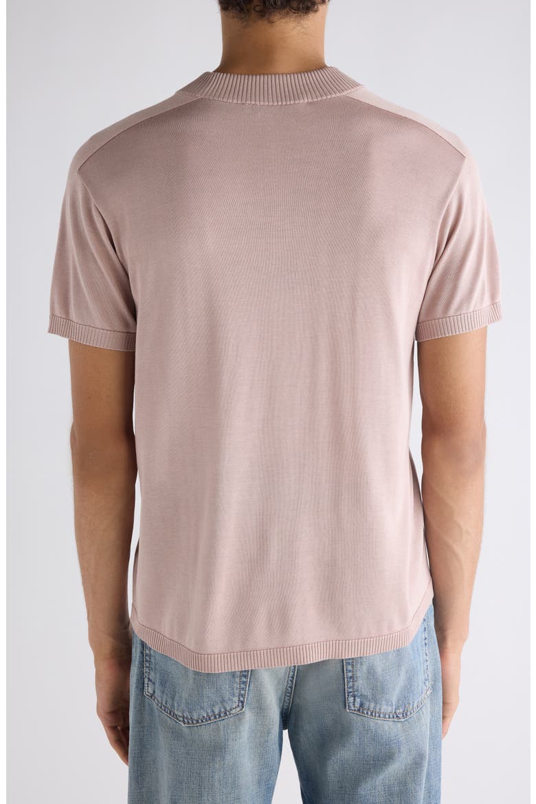 Kyotini Silk Short Sleeve Knit Top, Alternate, color, LIGHT PINK