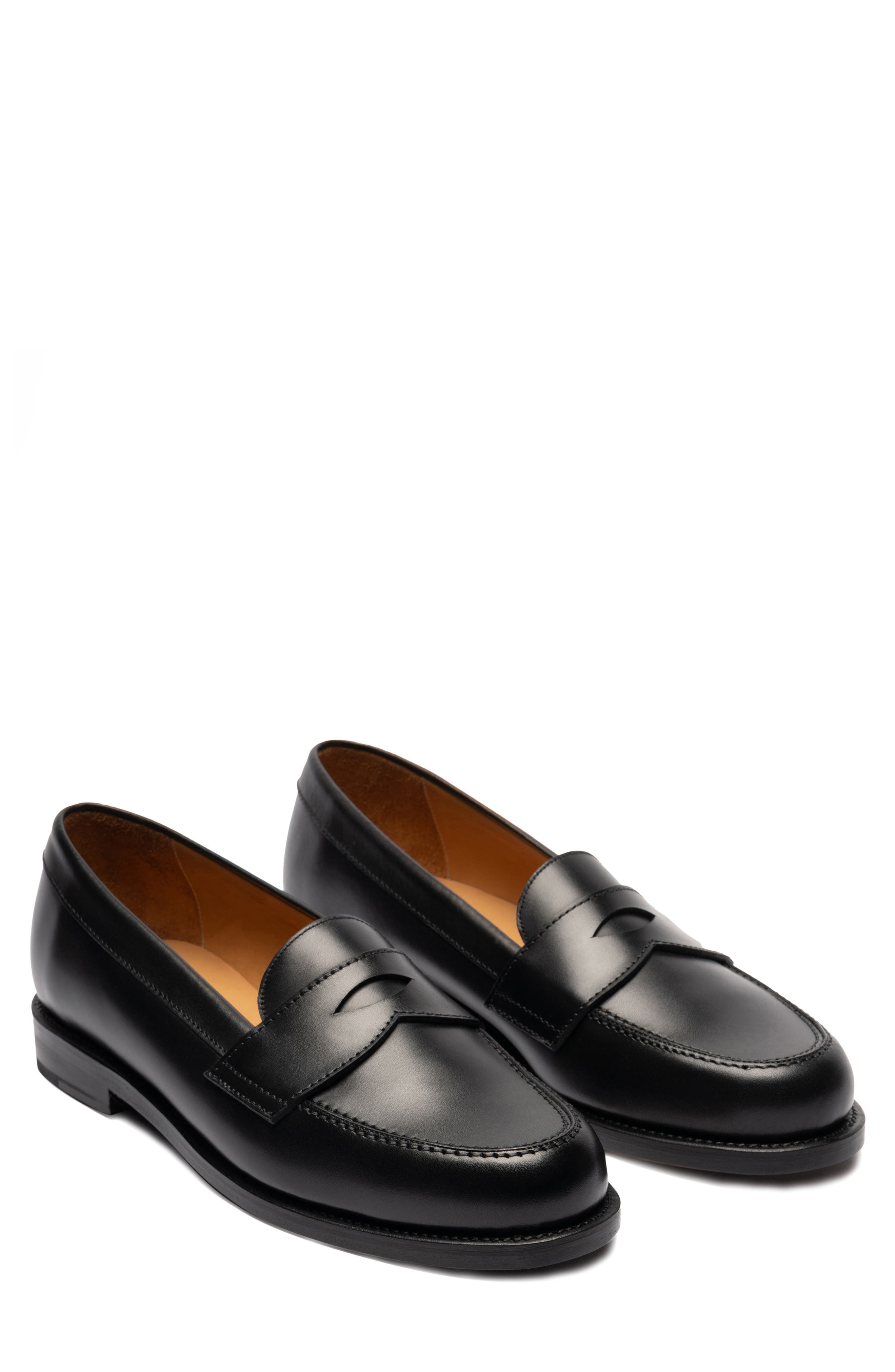 The Ivy Penny Loafer, Alternate, color, BLACK CALF