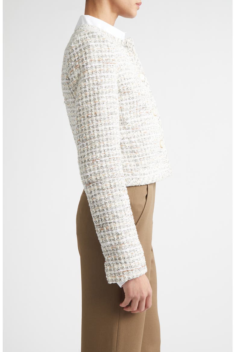 Côte d'Azure Tweed Crop Jacket, Alternate, color, ECRU / TAUPE MULTI