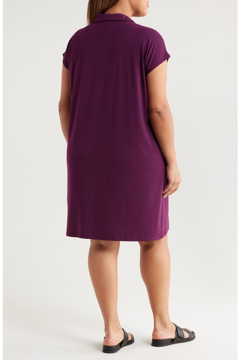 Johnny Collar Jersey Dress, Alternate, color, BLACKBERRY