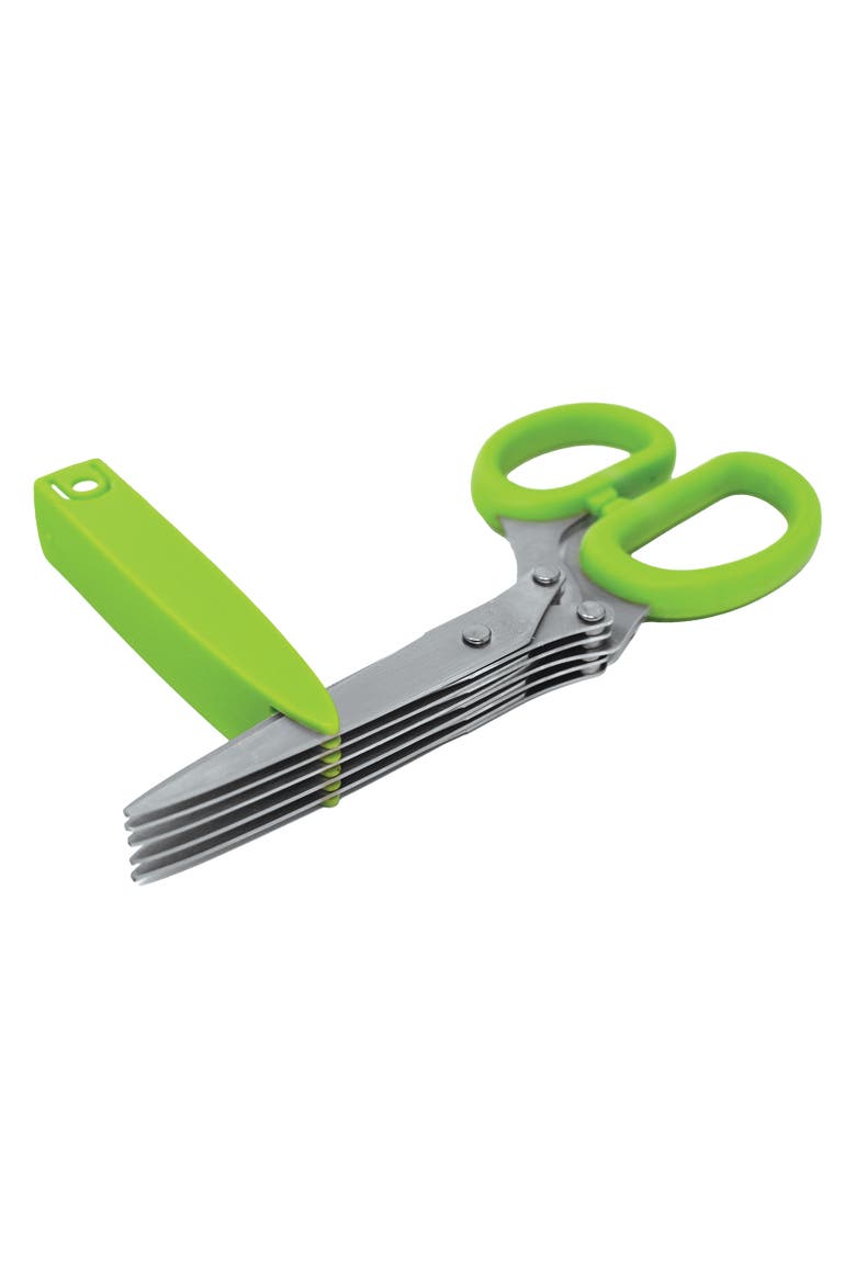 Multi Blade Herb Shears with Storage Sheath, Alternate, color, Green