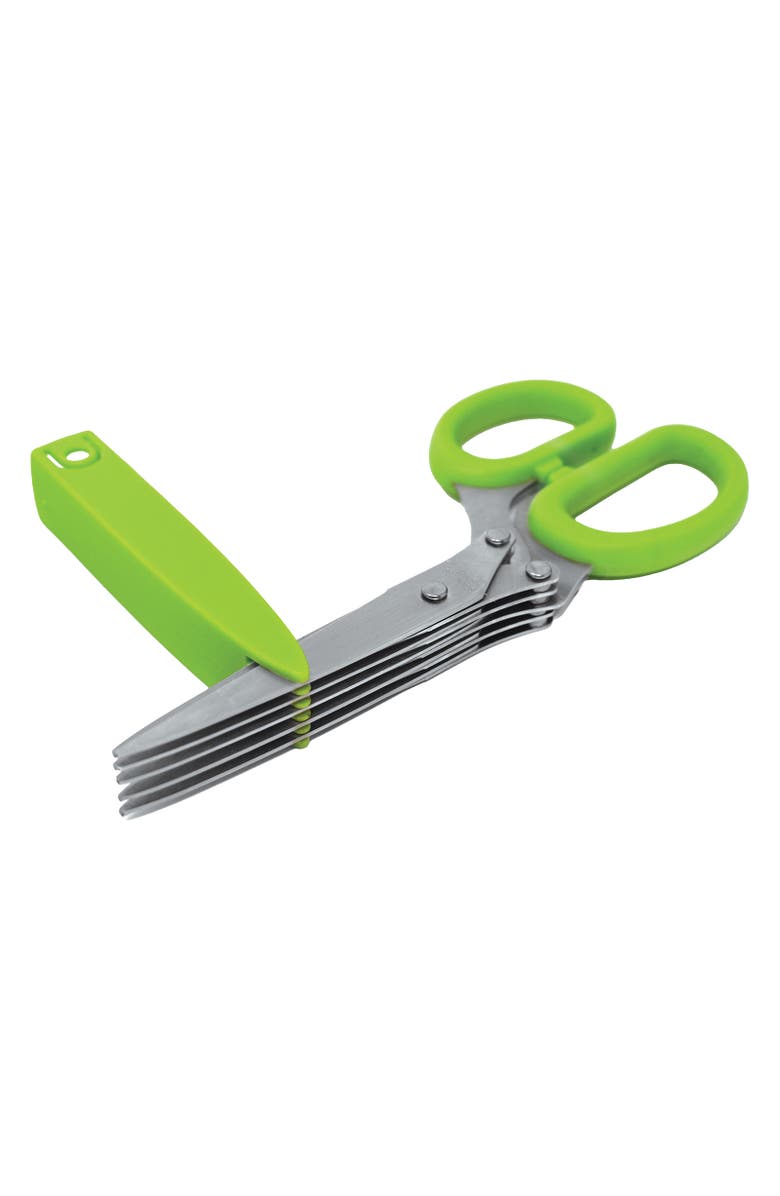 Norpro Multi Blade Herb Shears with Storage Sheath, Alternate, color, Green