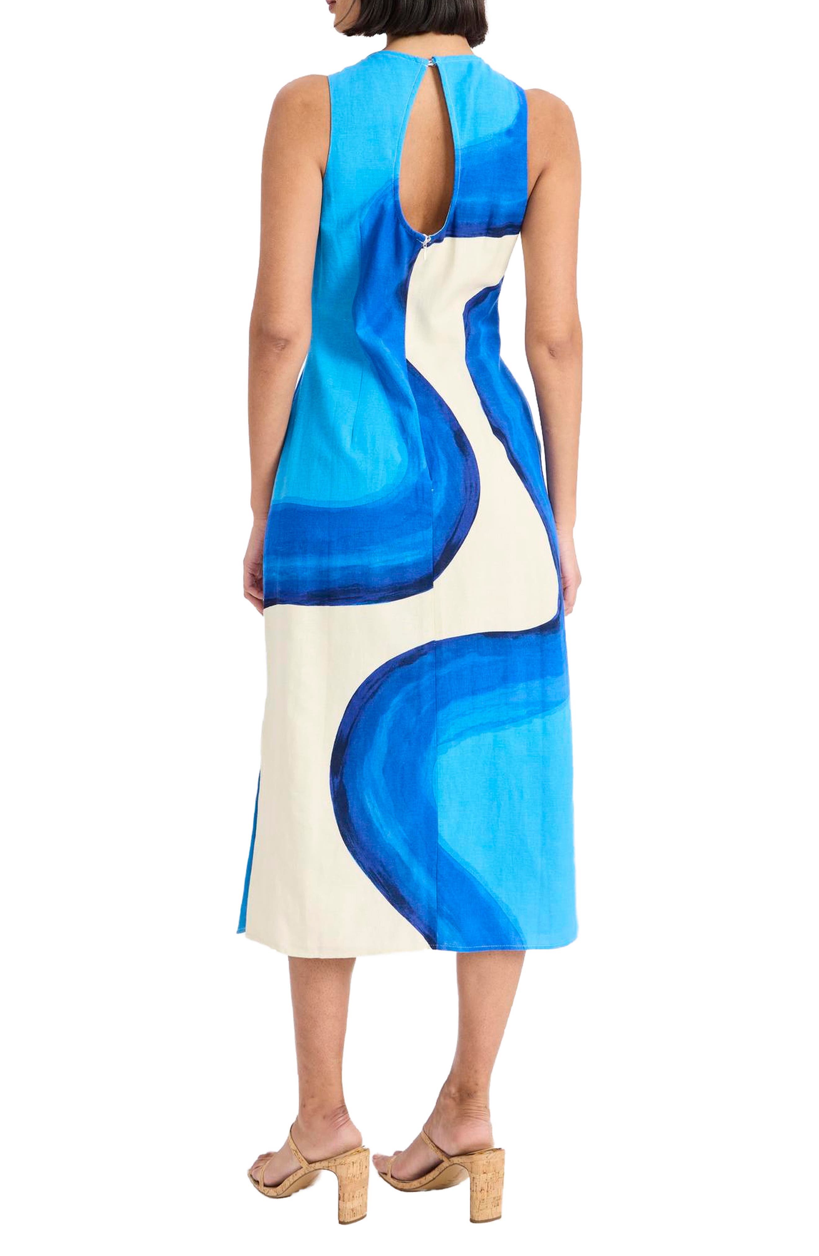 Sleeveless A-Line Midi Dress - image 2