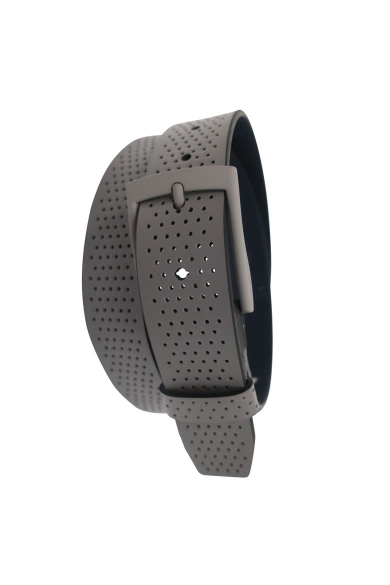 Comfort Stretch Perforated Leather Golf Belt, Alternate, color, Grey
