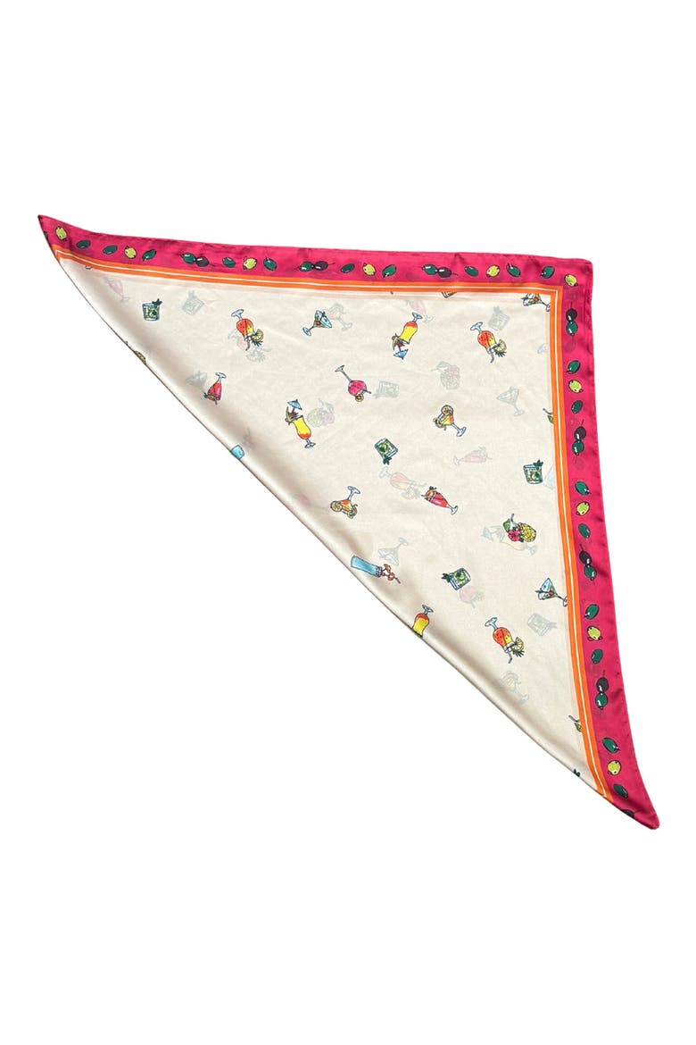 Cocktail Satin Scarf, Alternate, color, TAN