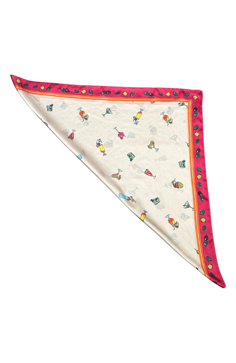 Nicole Miller Cocktail Satin Scarf, Alternate, color, Tan