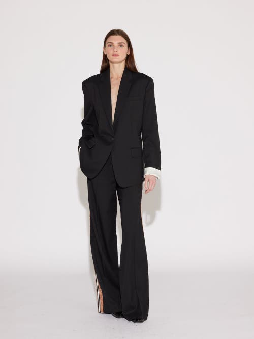 Callas Milano Denis Oversized Blazer With Contrast Cuff Sleeve In Black