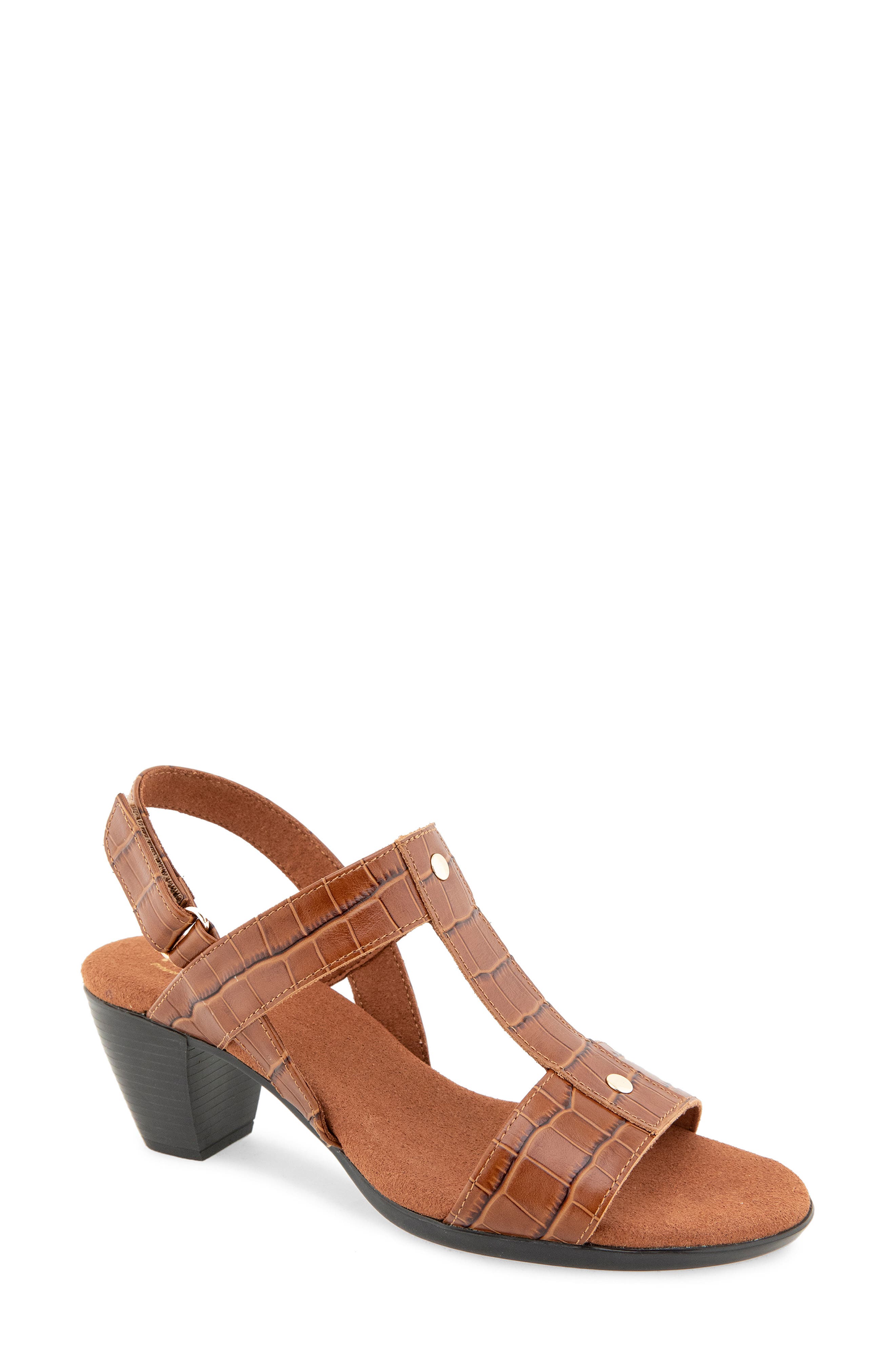 Willow Slingback Sandal, Main, color, TAN LEATHER CROCO