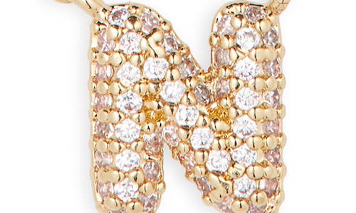 Bp. Pavé Crystal Initial Necklace In Gold