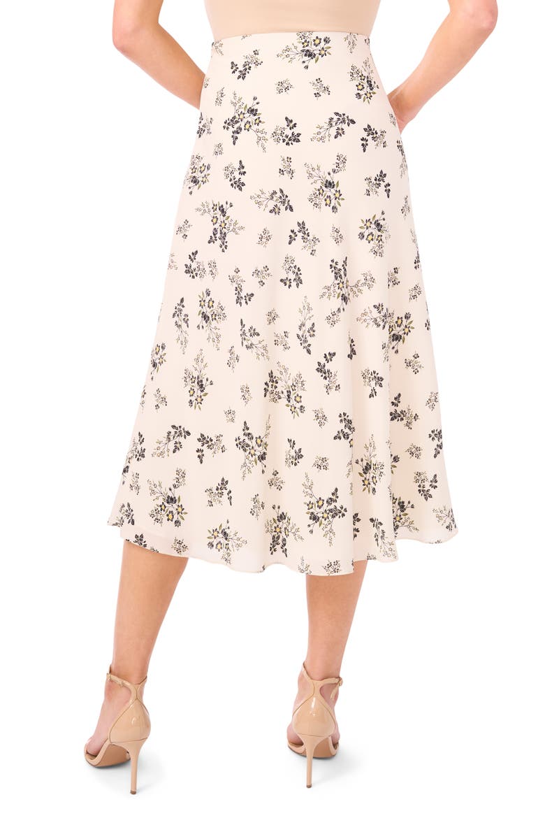 Bias Cut Satin Midi Skirt, Alternate, color, BUTTERCREAM
