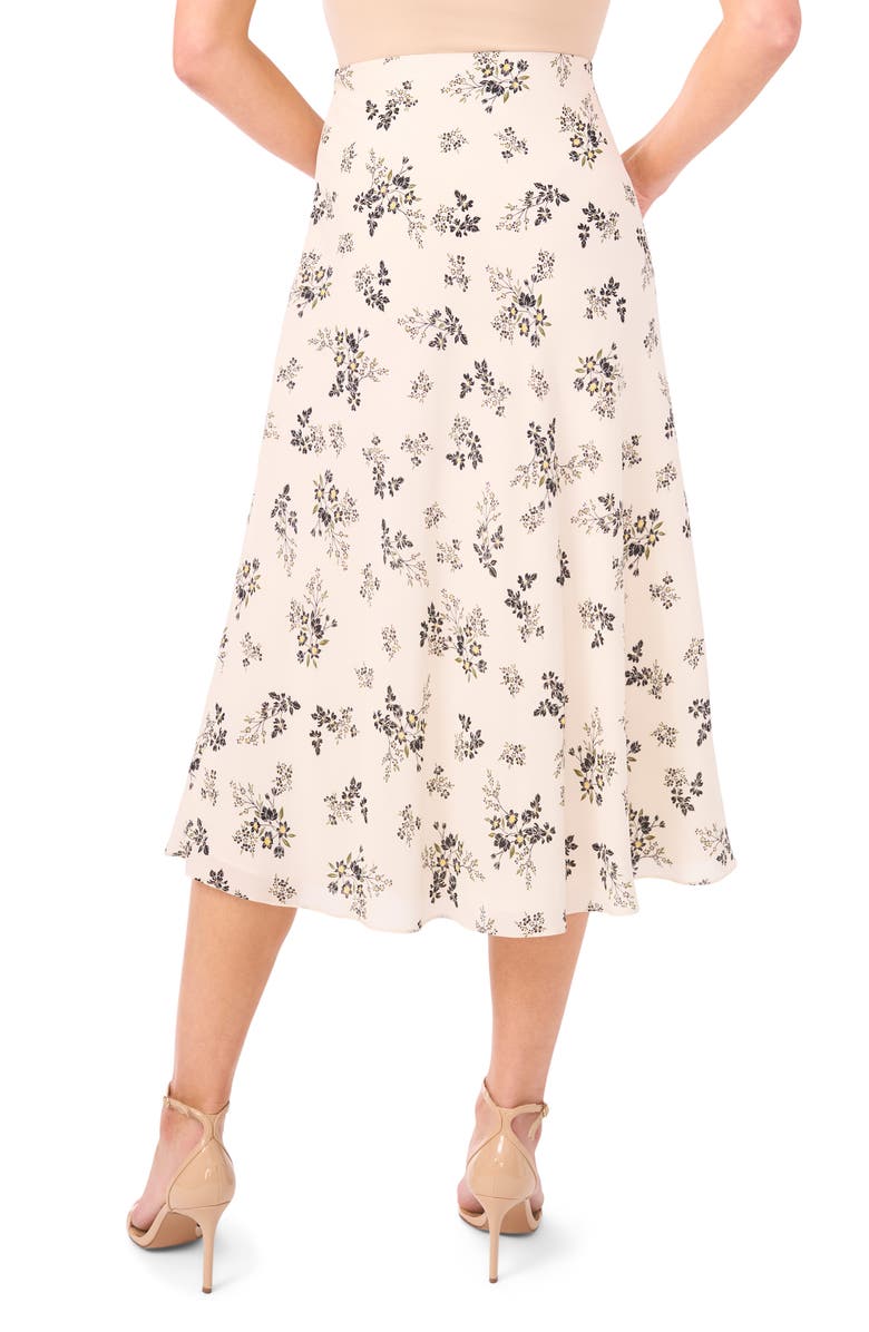 CeCe Bias Cut Satin Midi Skirt, Alternate, color, Buttercream