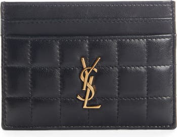 Saint Laurent Matelassé Leather Card Case | Nordstrom
