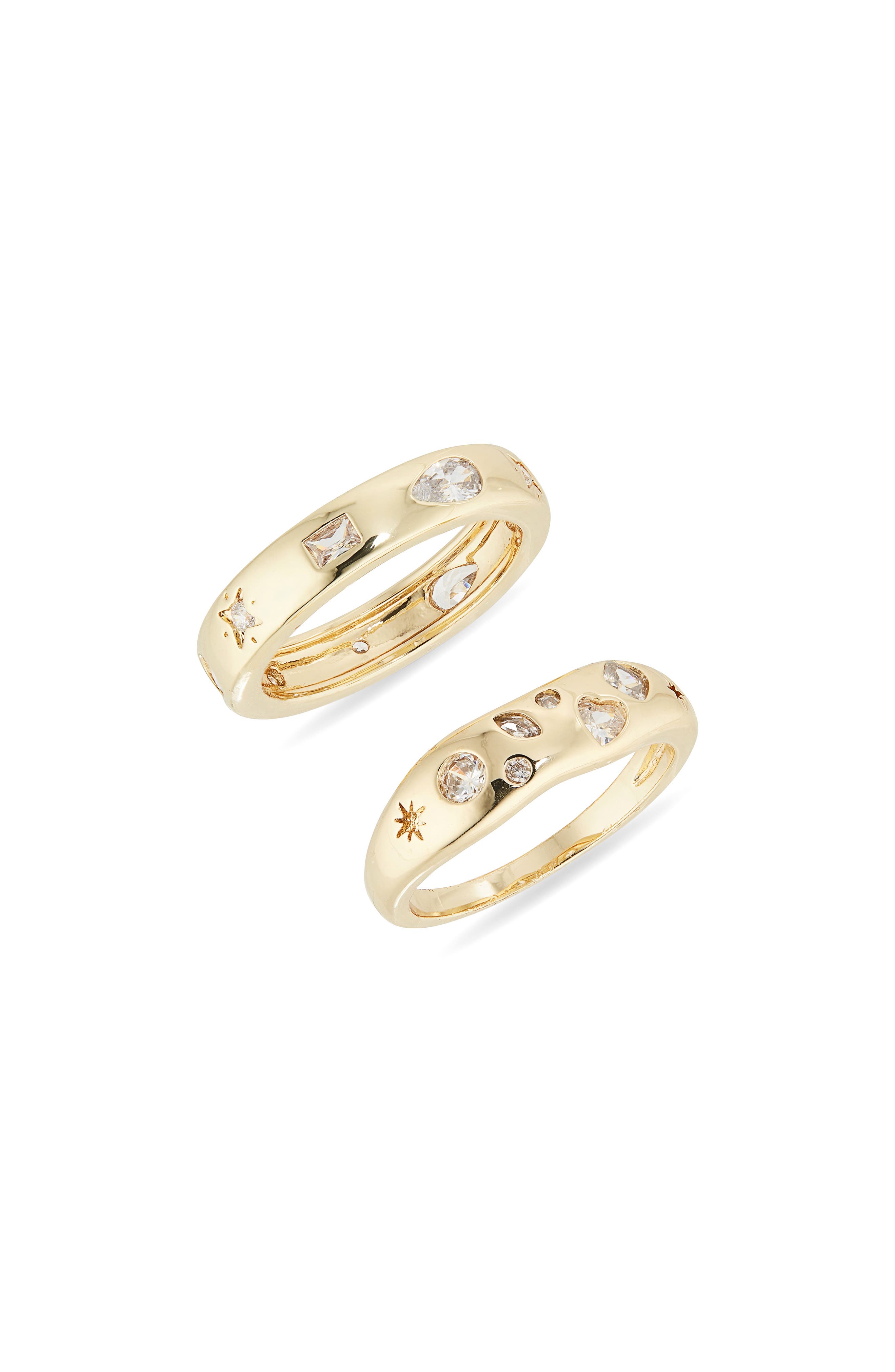 NORDSTROM RACK Cubic Zirconia Inlay Ring Set