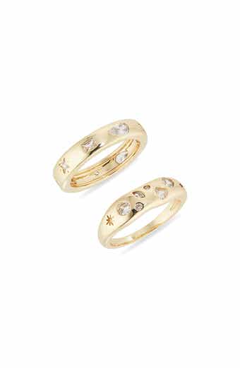 NORDSTROM RACK Cubic Zirconia Inlay Ring Set