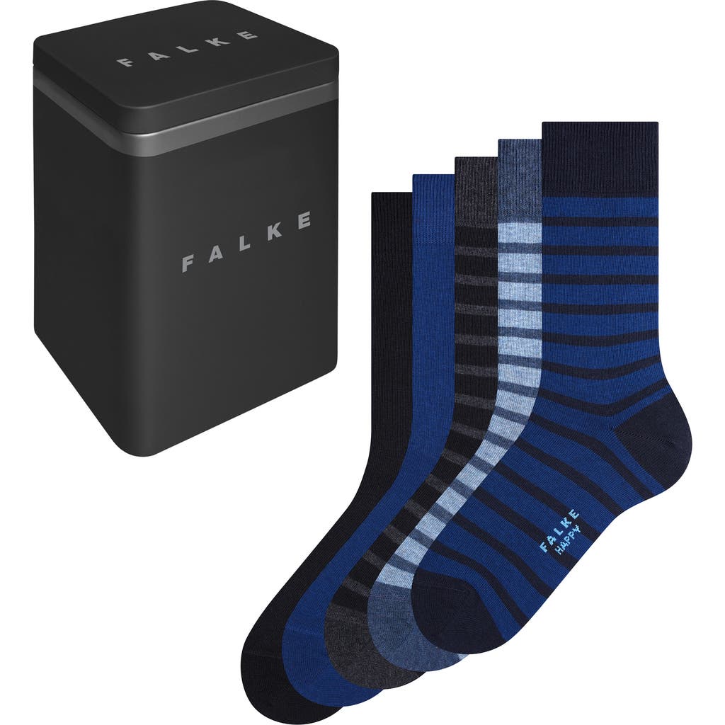Falke Happy Assorted 5-Pack Crew Socks With Gift Box in Multi Color