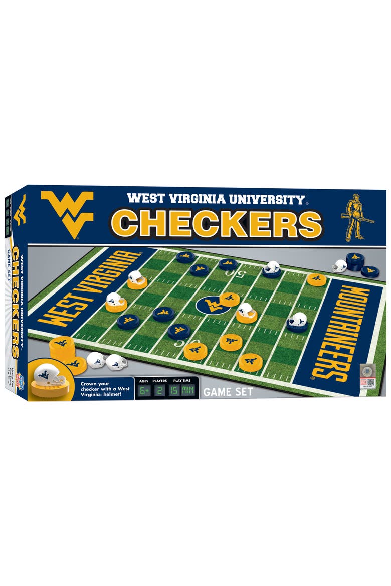 West Virginia NCAA Checkers Board Game, Main, color, Multicolor