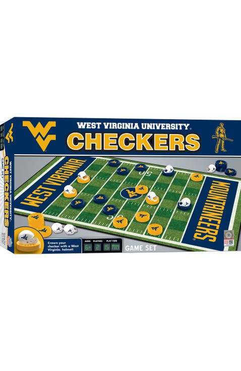 West Virginia NCAA Checkers Board Game