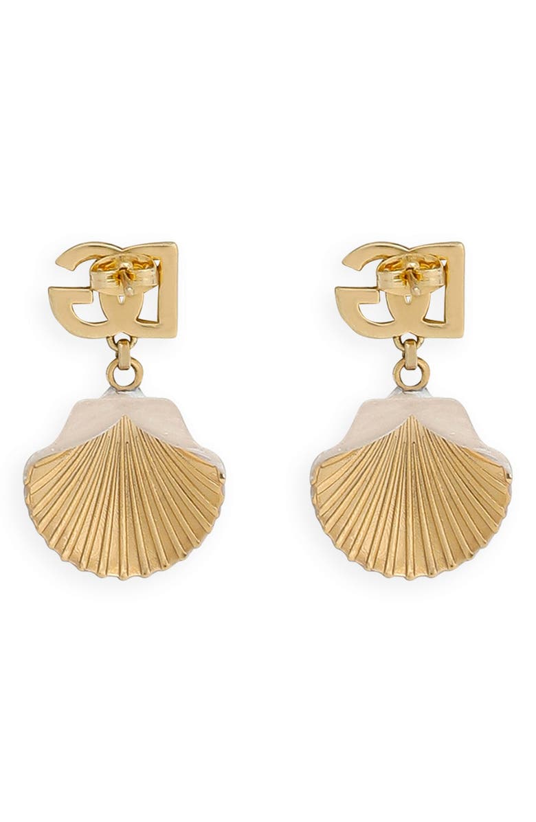 Dolce&Gabbana DG Logo Shell Drop Earrings, Alternate, color, 