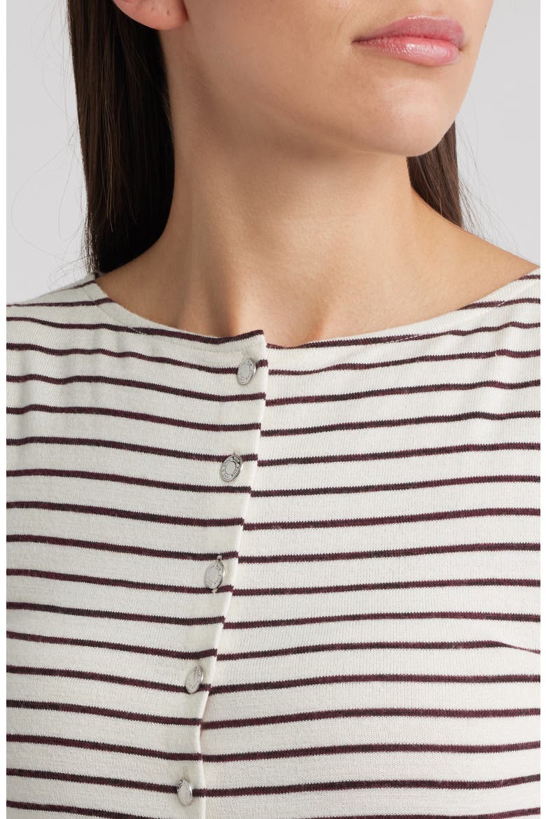 The Knit Stripe Boat Neck Tank, Alternate, color, BROWN STRIPE