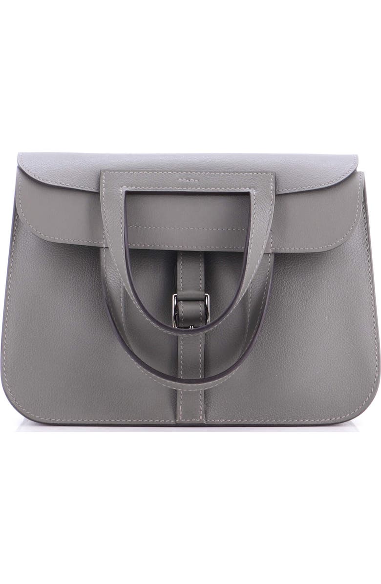 Pre-Owned Hermes Halzan Bag Evercolor 25, Main, color, Gris Meyer
